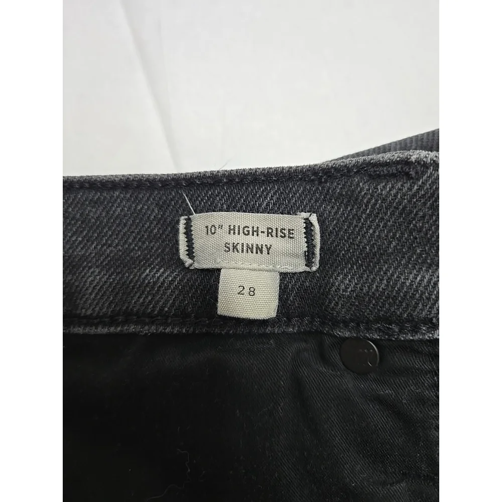 Madewell Size 28 High Rise Skinny Jeans Charcoal Stretch Denim 10